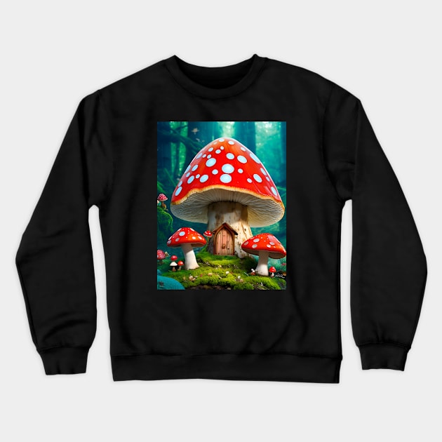 Fantasy Mushroom Art Crewneck Sweatshirt by NeilGlover
